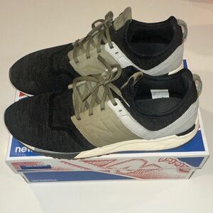 New Balance Men's Black and Olive 247 Sneakers